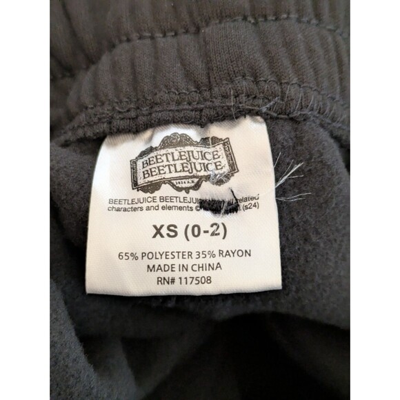 NWOT Beetlejuice Jogger Sweatpants Women XS Halloween Lydia Skulls Goth Emo - Picture 4 of 6